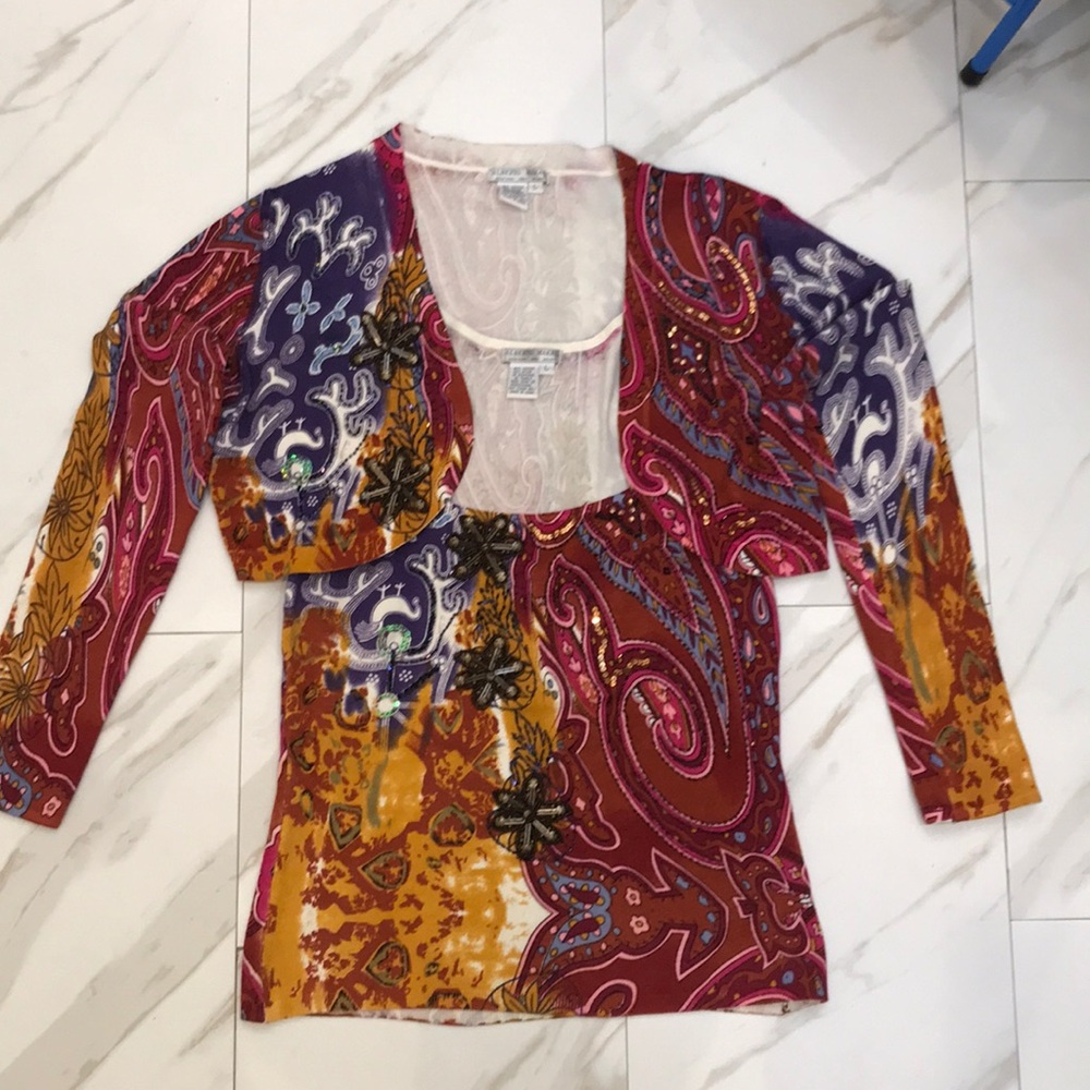 Sleeveless Designer Shirt Along with Volero Jacket